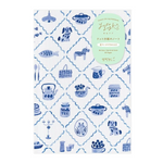 Dot Grid Midori Yuru Notebook (B6) - Blue + White Icons