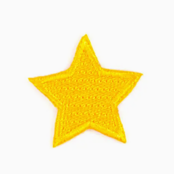 Gold Star Embroidered Sticker Patch