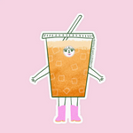 Iced Coffee Girlie Sticker