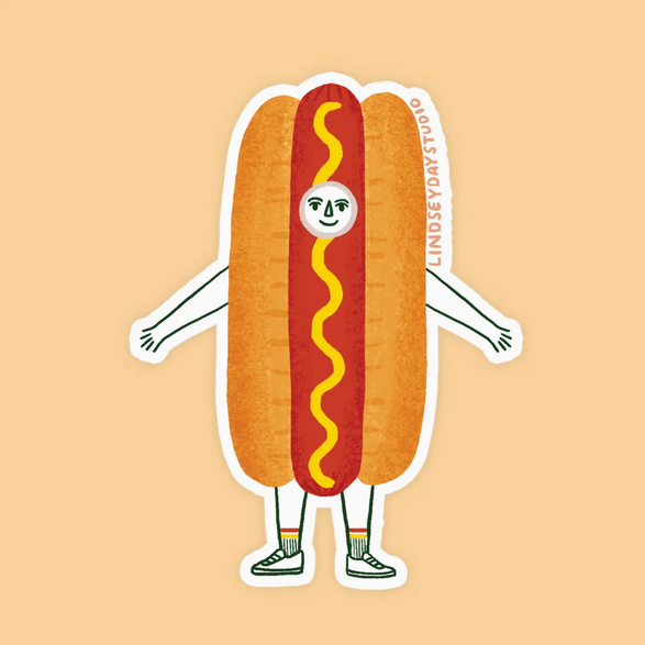 Hannah Hot Dog Sticker