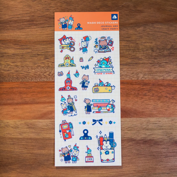 Craft Party Washi Sticker Sheet