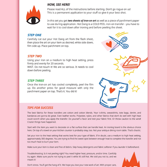 Ketchup & Mustard Iron-On Art Sheets (2)