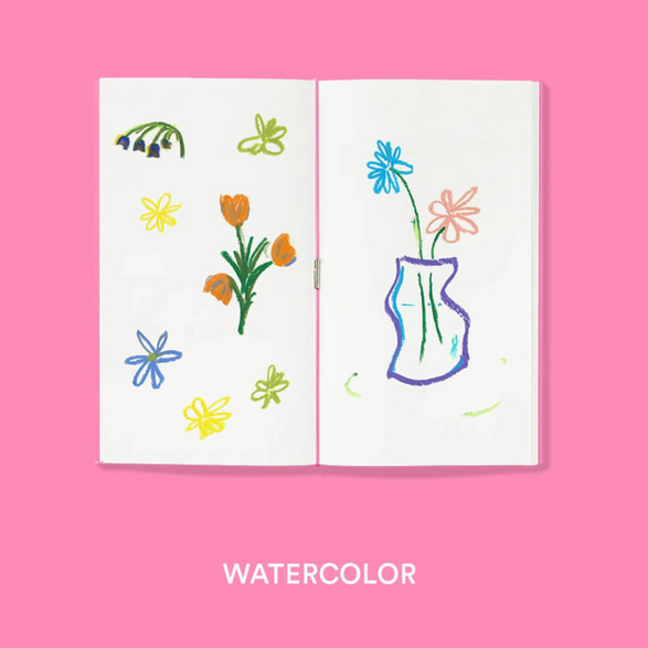Log Refillable Planner Refill - Watercolor