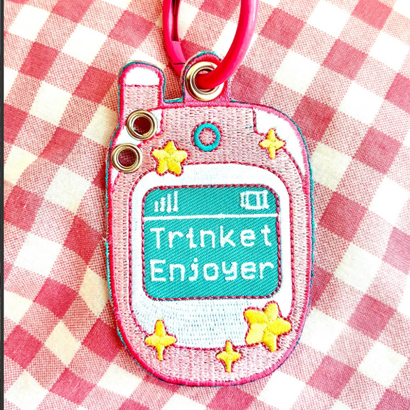 Trinket Enjoyer Embroidered Keychain