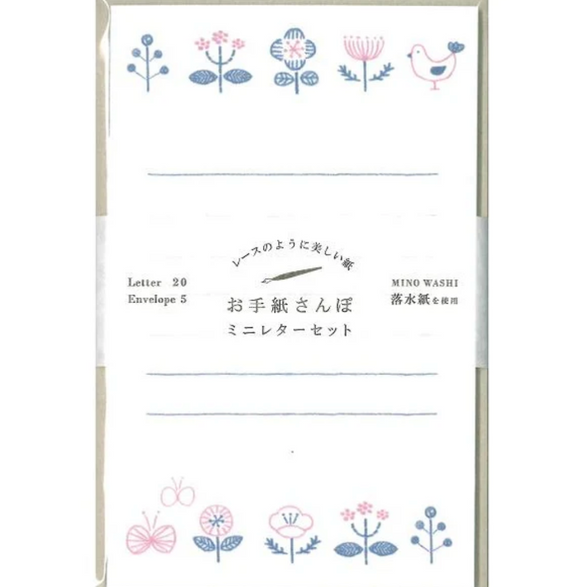 Pink + Blue Florals Letter Set