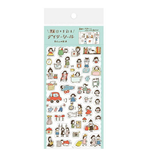 Blue Daily Life Sticker Sheet