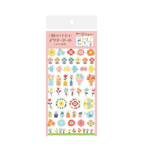 Pink Floral Sticker Sheet