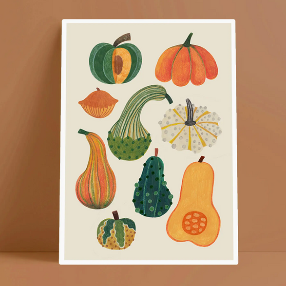 8.5x11.5 Art Print: Pumpkins