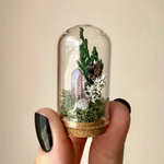 Mini Purple Crystal Glass Terrarium