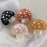 Mushroom Claw Hair Clip - 4 color options