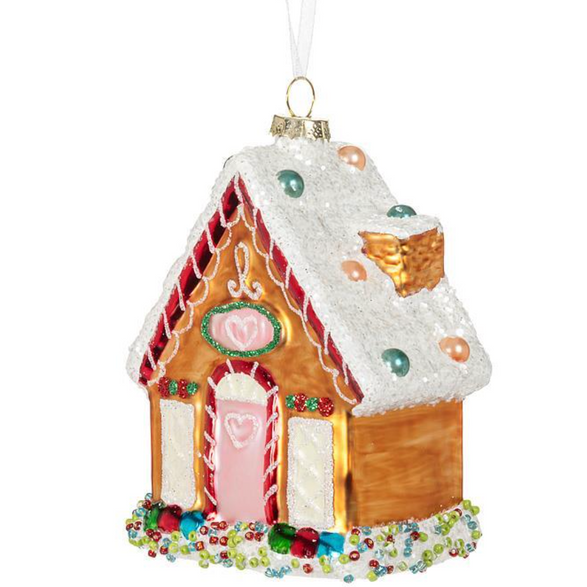 Candy Gingerbread House Ornament