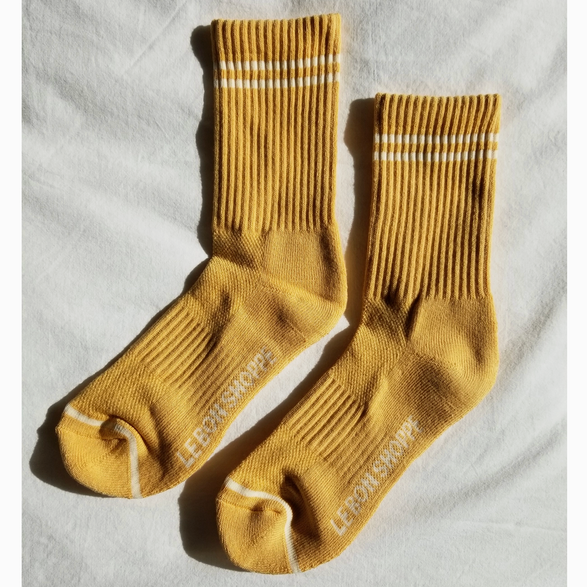 Butter Yellow Boyfriend Socks