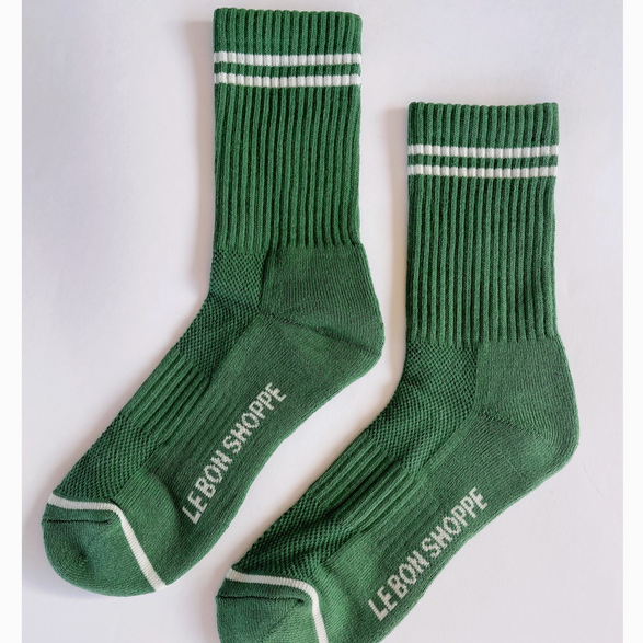 Moss Green Boyfriend Socks
