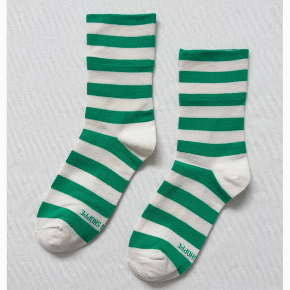 Green Striped Wally Socks