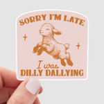 Dilly Dallying Lamb Sticker