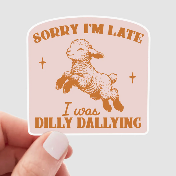 Dilly Dallying Lamb Sticker