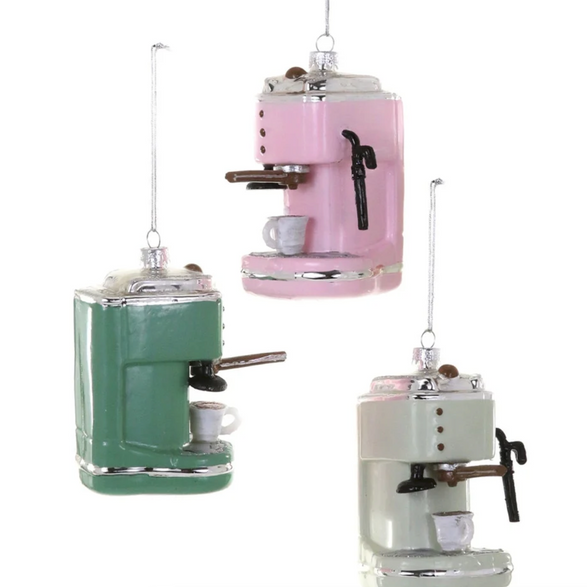 Espresso Machine Ornament - 3 color options