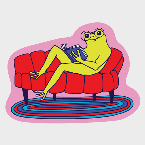 Cozy Frog Sticker