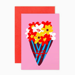 Striped Bouquet Mini Card