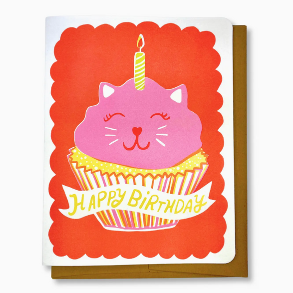 Birthday Cat Cupcake