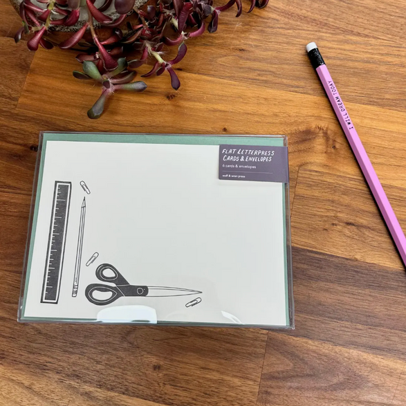 Office Supplies Notecard Set