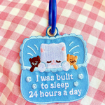 Built to Sleep Embroidered Keychain