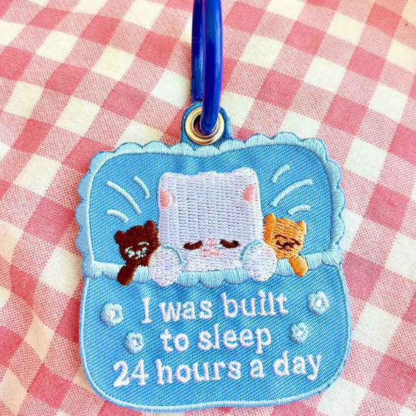 Built to Sleep Embroidered Keychain