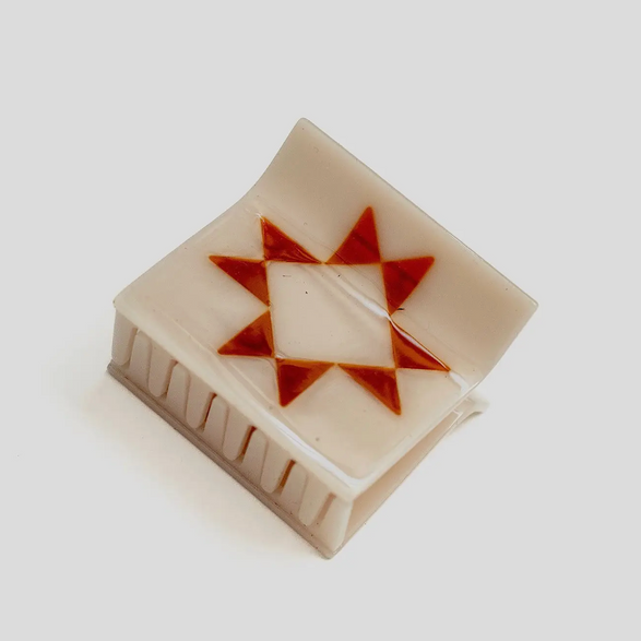 Cinnamon Quilt Claw Hair Clip