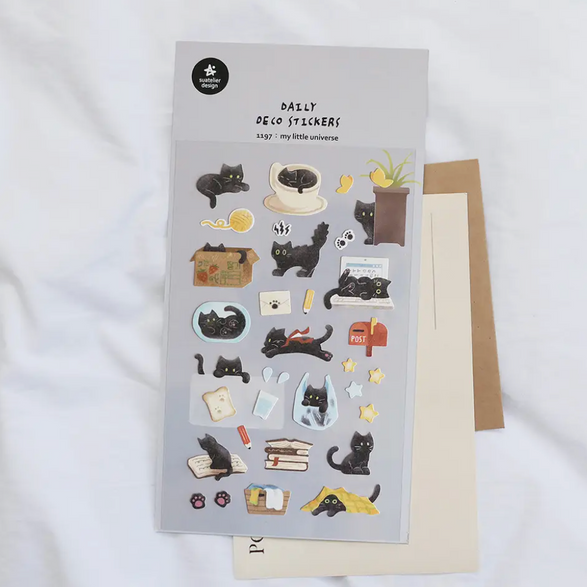 Black Cat Sticker Sheet