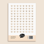 Alphabet Hearts Sticker Sheet