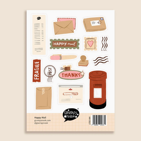 Paper Mails Sticker Design Happy Mail Sticker Sheet – The Paper + Craft Pantry