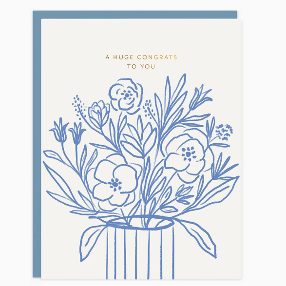 Blue Bouquet Congrats