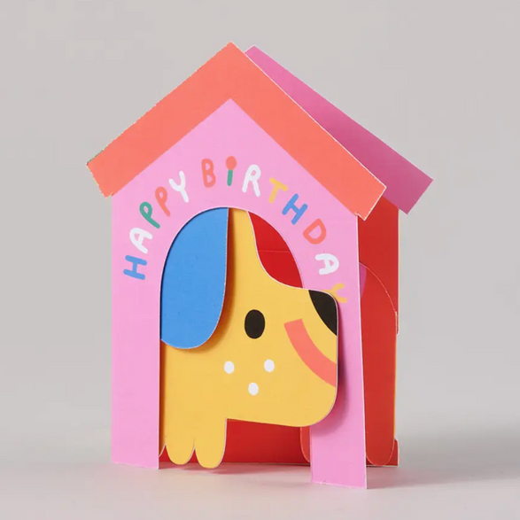 Dog in House Birthday Fold-Out