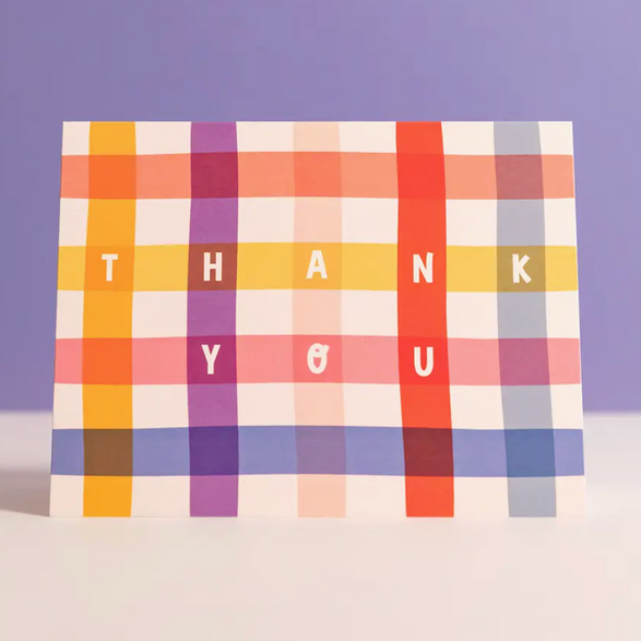 Colorful Gingham Thank You