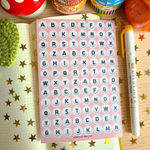 Bead Alphabet Sticker Sheet