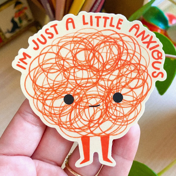 A Little Anxious Sticker