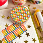 Rainbow Plaid Washi Tape (15mm)