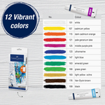 Vibrant Acrylic Paint - Set of 12
