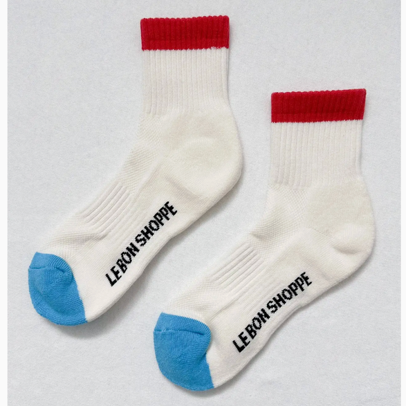 Blue Red Girlfriend Socks