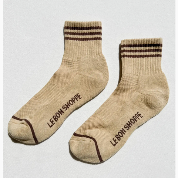 Striped Brown Girlfriend Socks