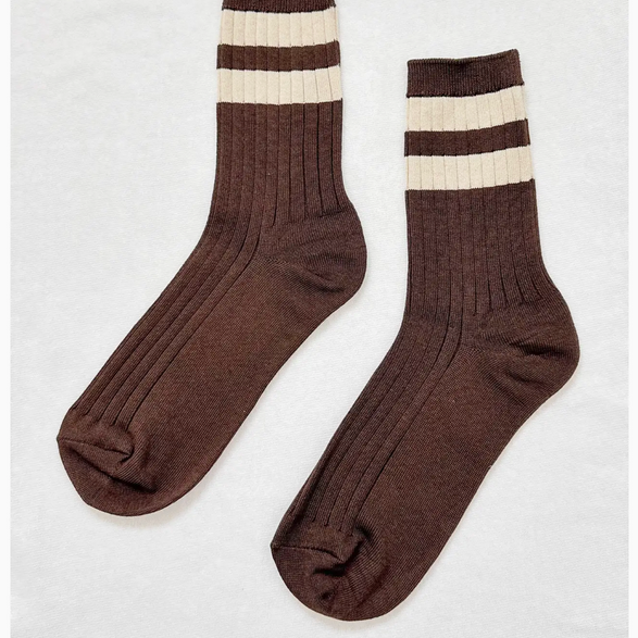 Espresso Varsity Socks