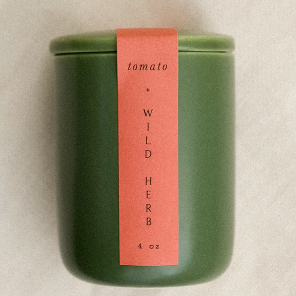 Mini Botanist Candle in Ceramic Jar - Tomato & Wild Herbs