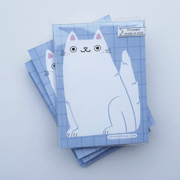 White Kitty Notepad
