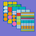 Shapes Sticker Sheets - Set of 5