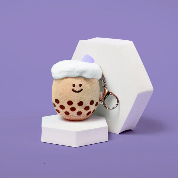 Lilac Boba Milk Keychain