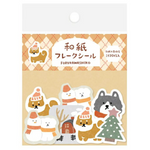Dog + Snow Sticker Flake Set