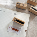 Black Fountain Pen Wooden Stamp