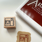 Bear Coffee Shop Window Wooden Stamp