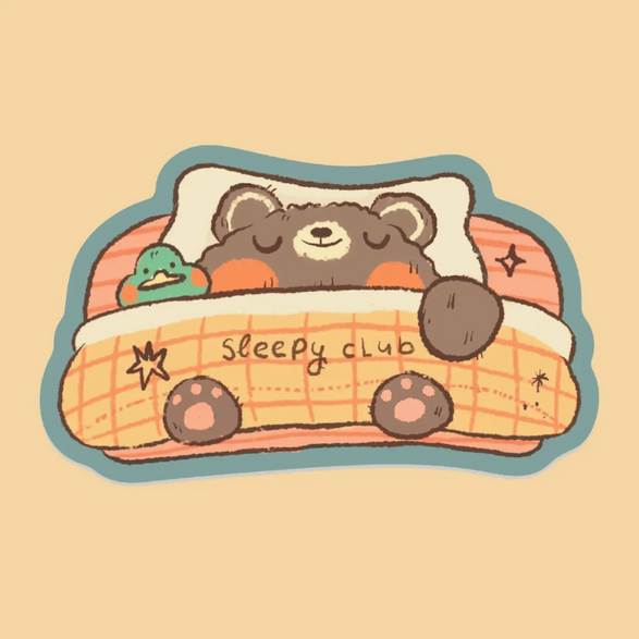 Sleepy Bear Sticker