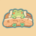 Sleepy Frog Sticker